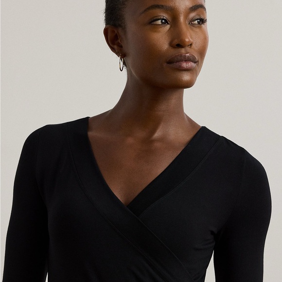 Lauren Ralph Lauren LOT of 4 Striped Solid Tops Black White Yellow Size Large L - Picture 2 of 15